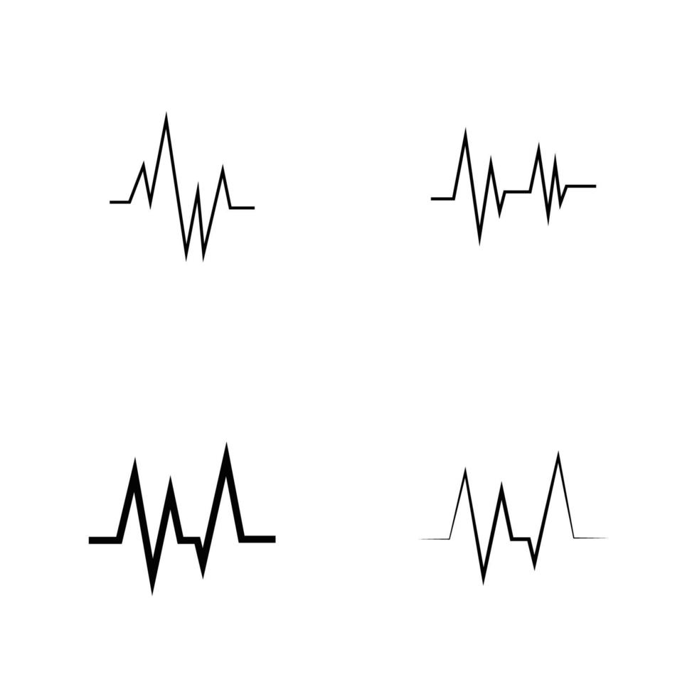 modello di logo dell'illustrazione di vettore dell'icona di impulso del battito cardiaco