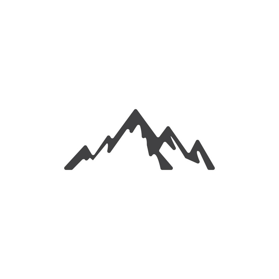progettazione dell'illustrazione di vettore del modello di logo dell'icona della montagna