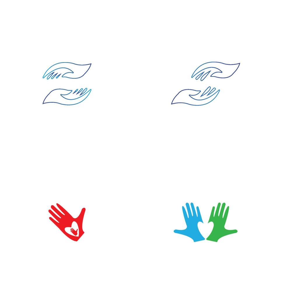 disegno vettoriale del modello di logo per la cura delle mani