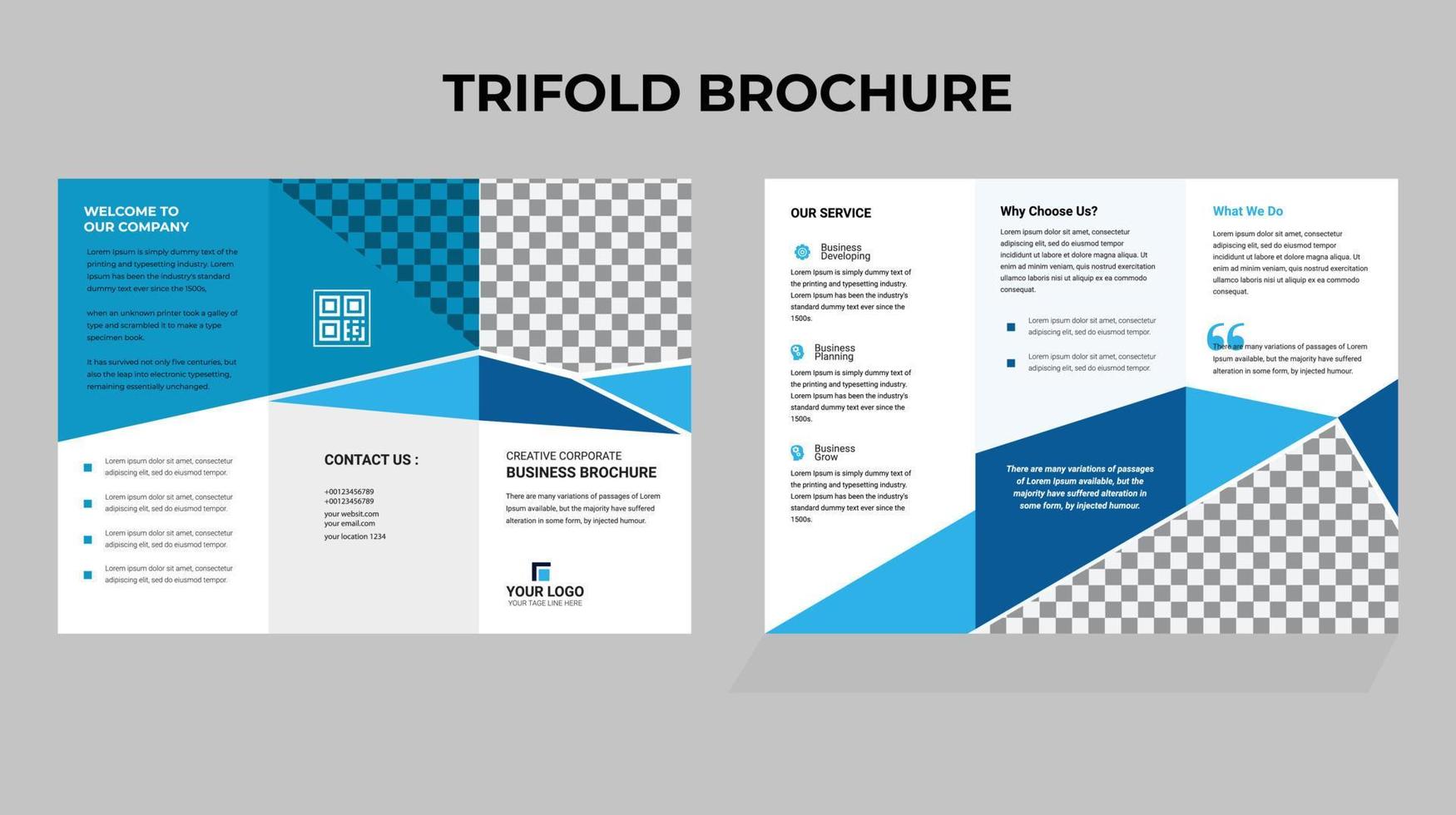 design brochure ripiegabile vettore