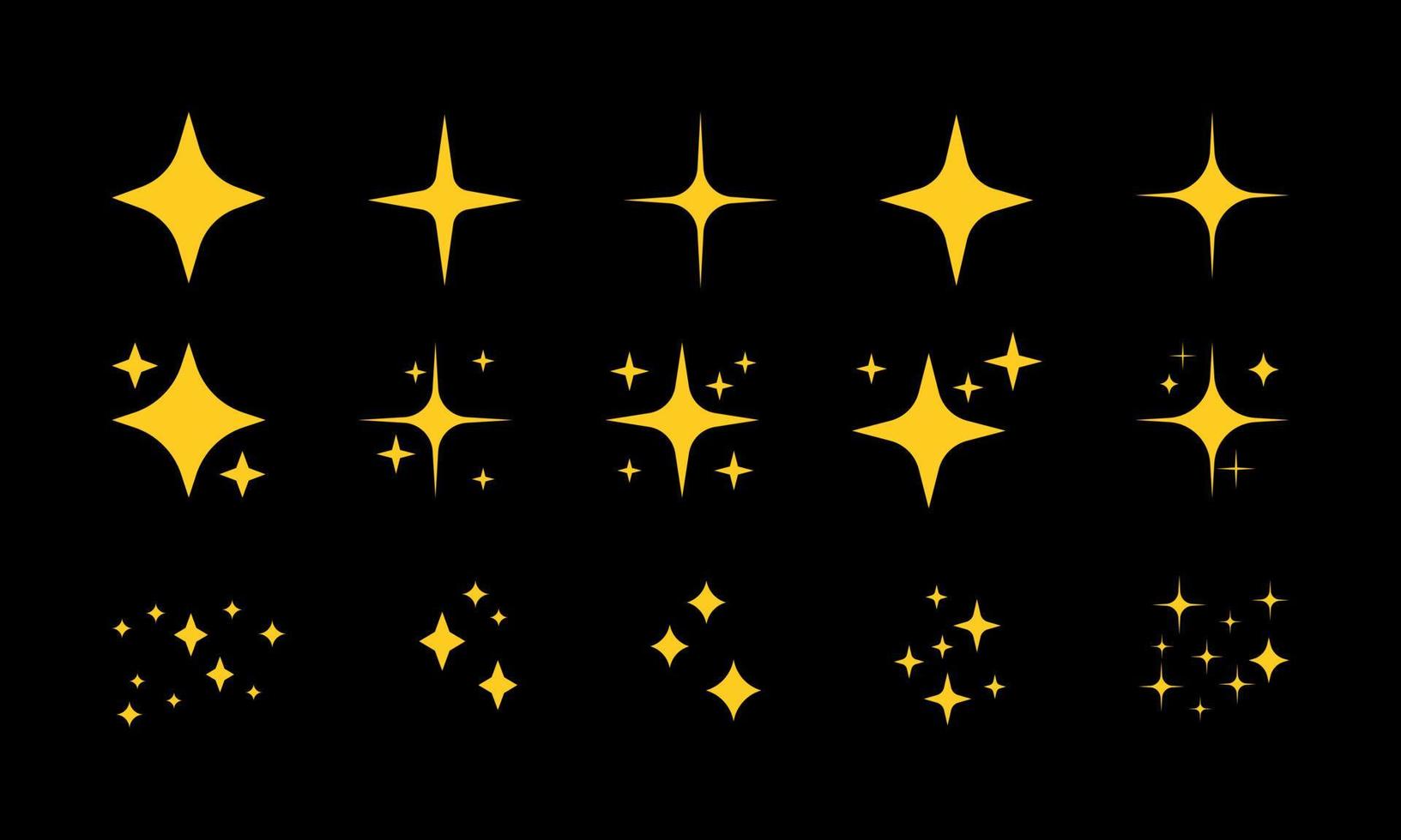 illustrazione di stelle scintillanti nel cielo vettore