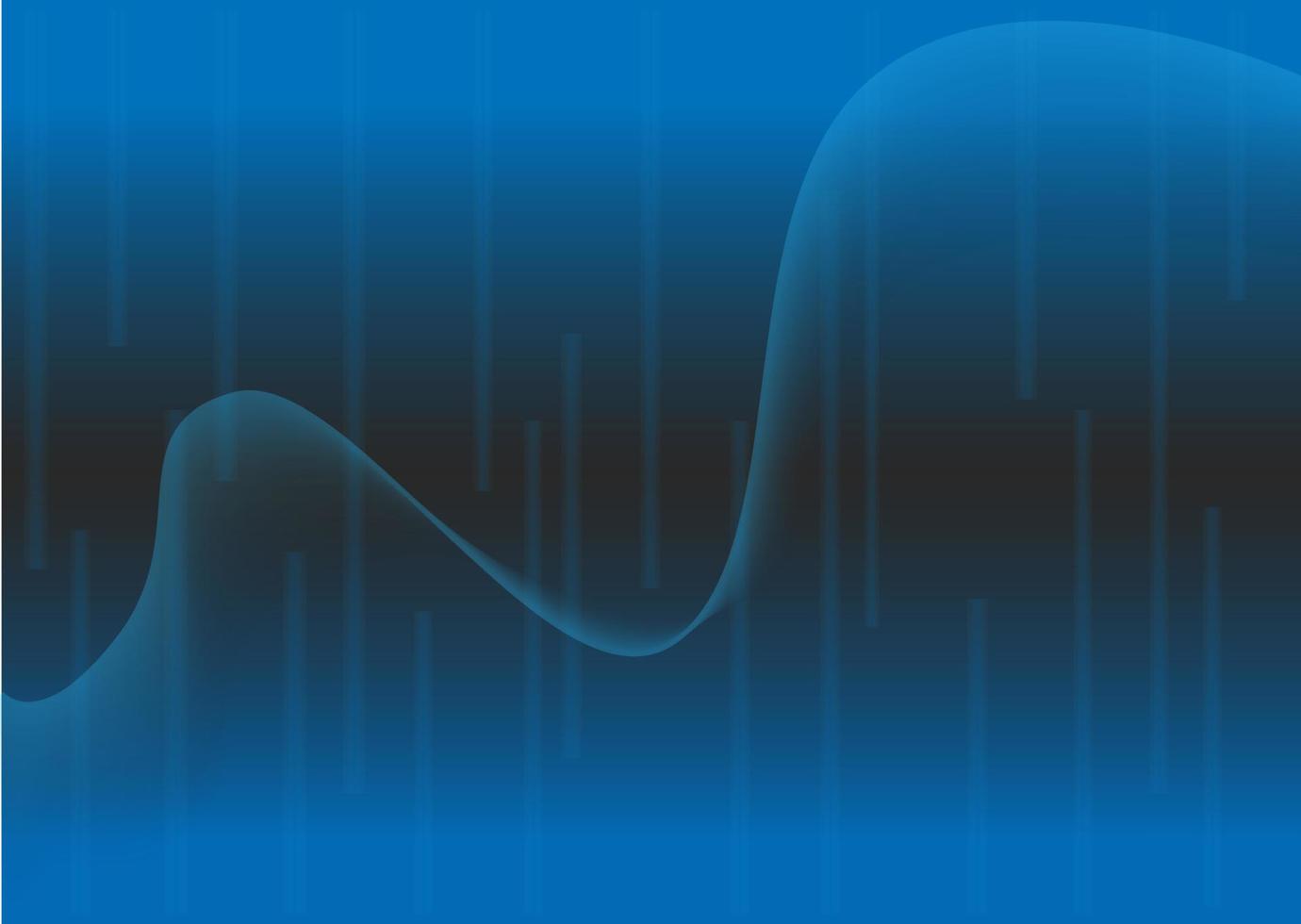 sfondo astratto blu con effetto onda arte linea sfumata. grafica futuristica con il concetto di tecnologia delle onde sonore. design digitale con copertina monocromatica. modelli moderni vettore