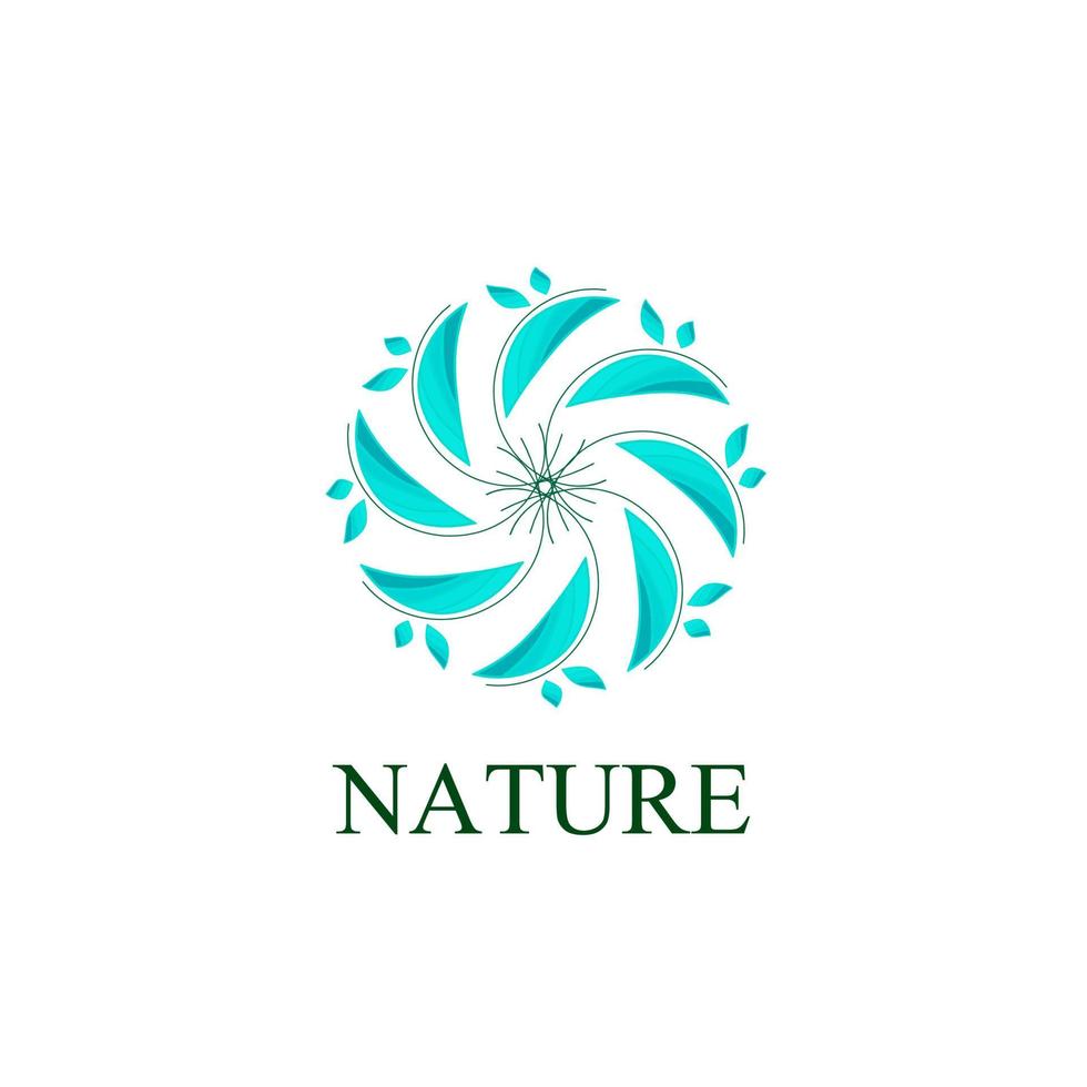 logo e simbolo della natura delle foglie per l'industria dell'ambiente dei segni vettore