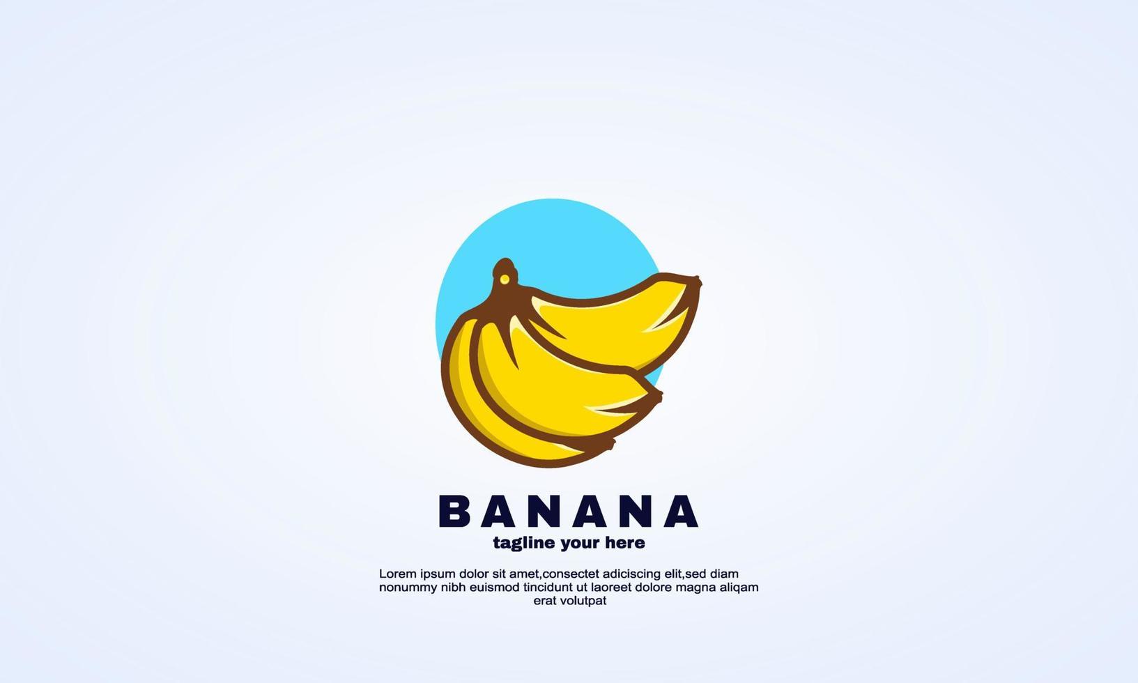 modello di disegno astratto del logo della banana vettoriale