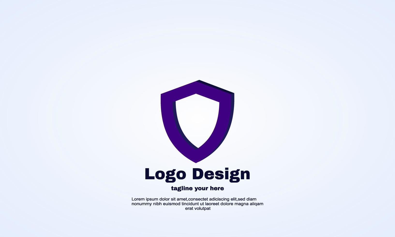 vettore scudo proteggere logo design ispirazione illustratore