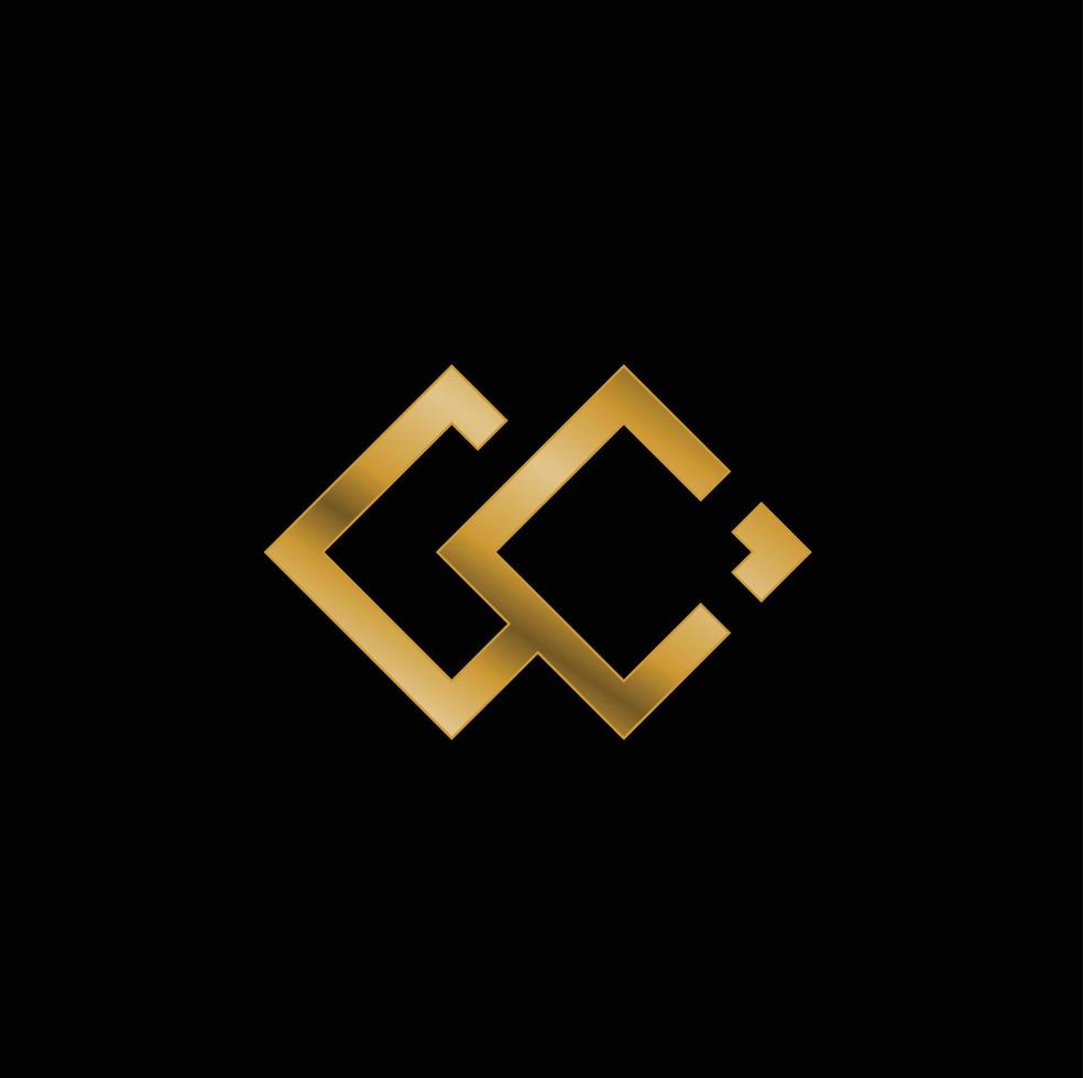 3d lettera cc logo illustrazione vettoriale