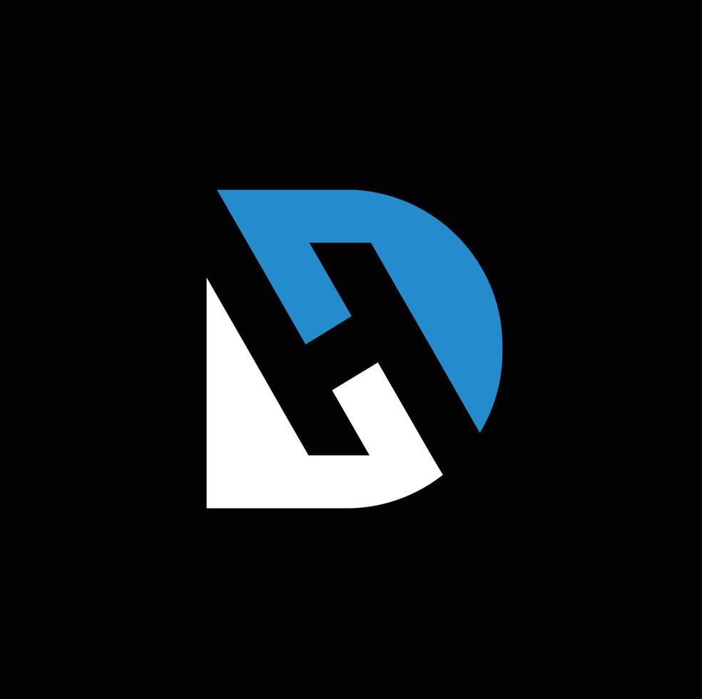 lettera dh logo illustrazione vettoriale
