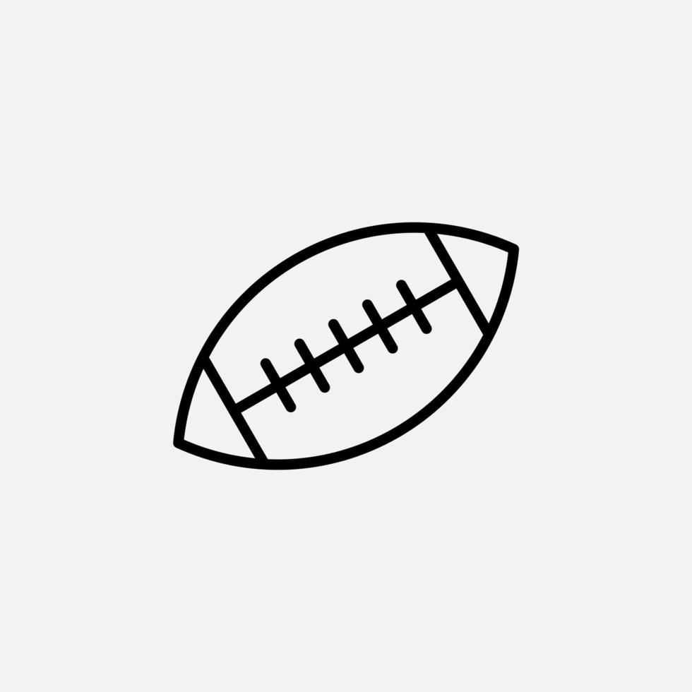 rugby, icona della linea di football americano, vettore, illustrazione, modello di logo. adatto a molti scopi. vettore