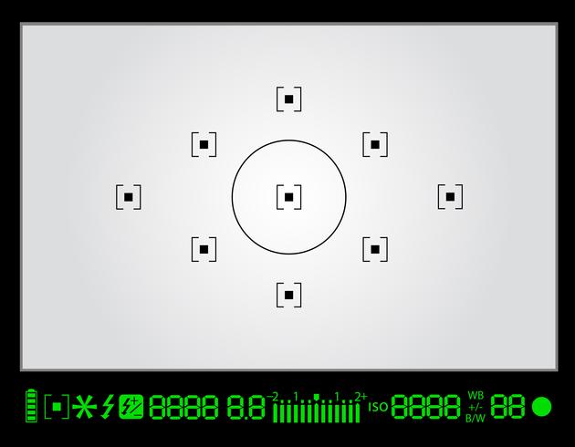 illustrazione del mirino della foto vettore