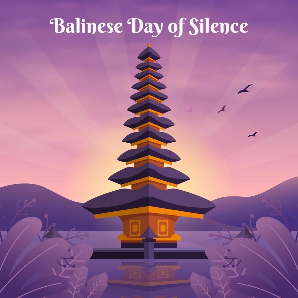 giorno di silenzio balinese vettore