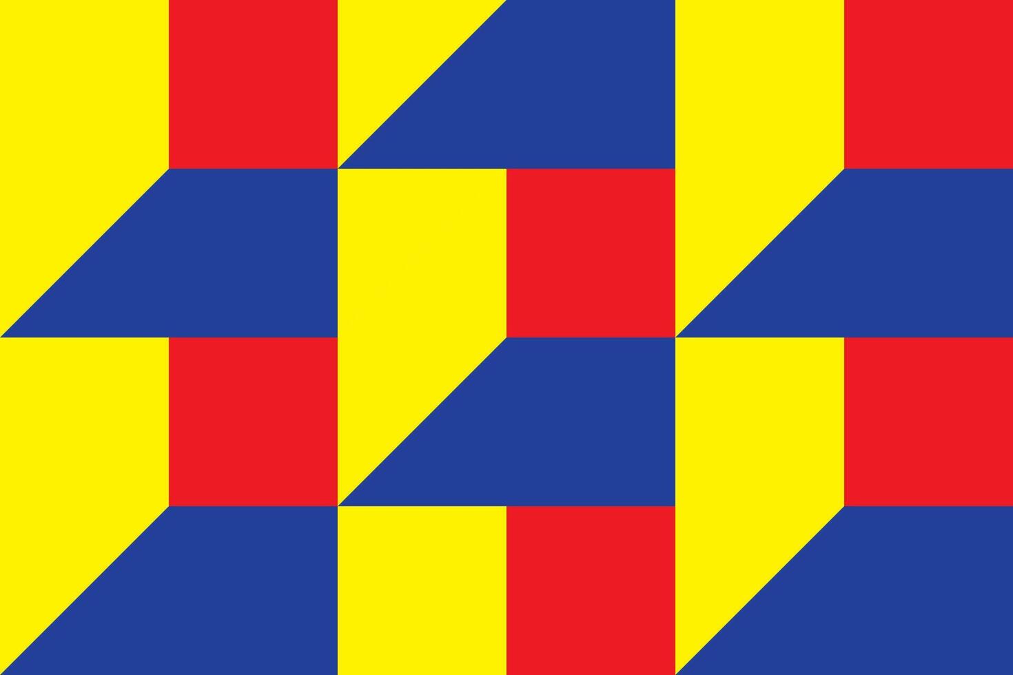 sfondo di colori primari, blu, rosso e giallo con forma geometrica. illustrazione vettoriale. vettore