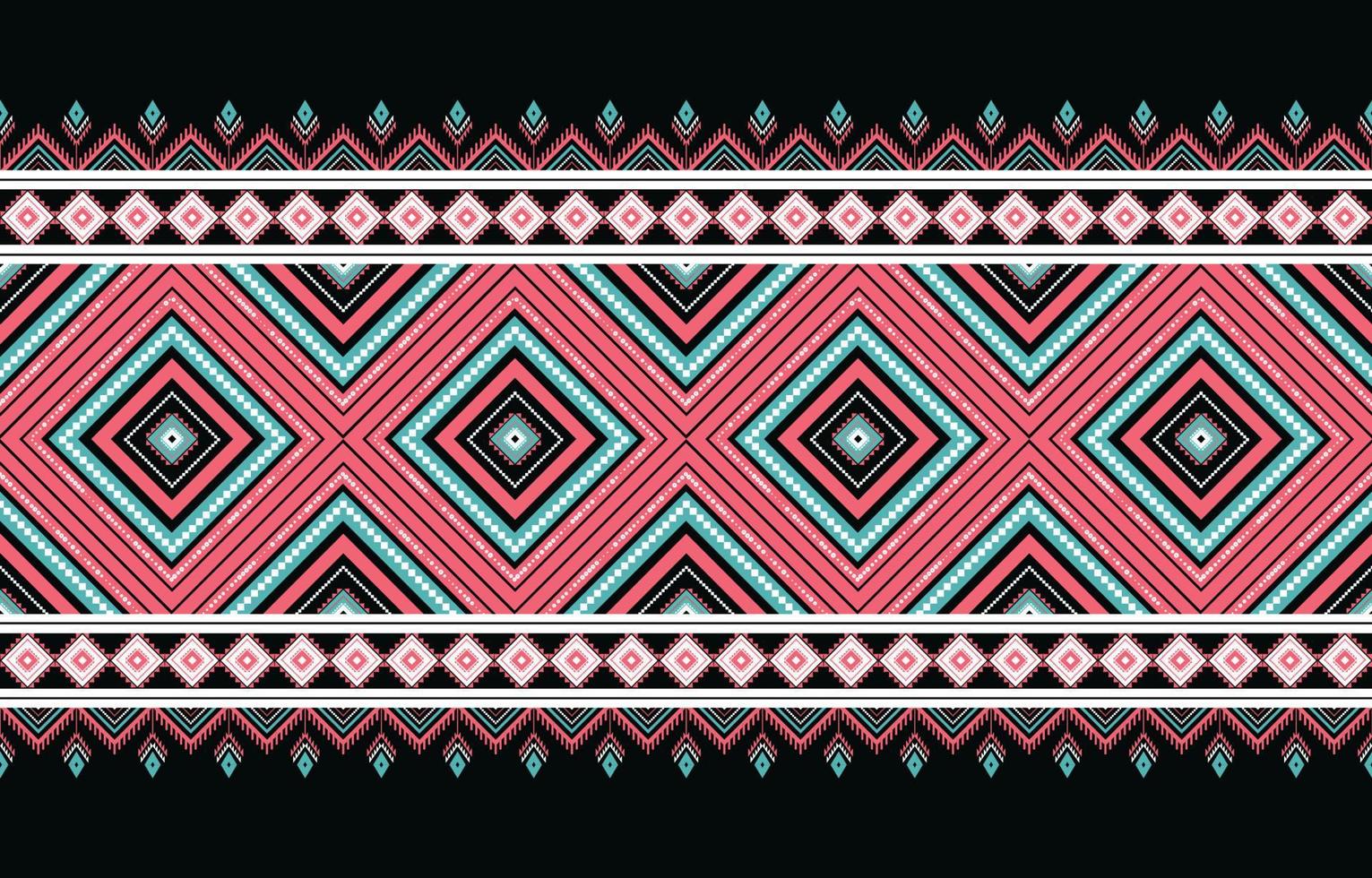 motivi geometrici etnici tribali tradizionali indigeni. design per sfondo, moquette, carta da parati, vestiti, avvolgere, batik, illustrazione vettoriale in stile ricamo.