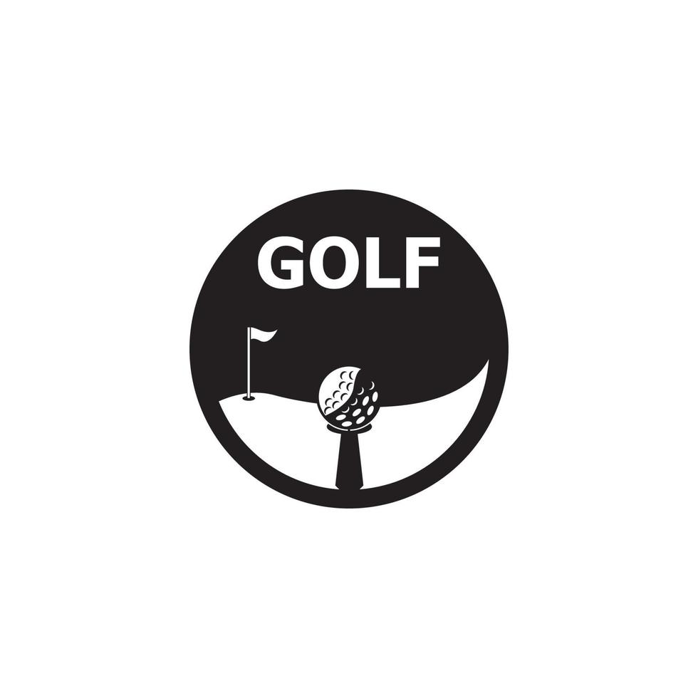 modello di vettore icona e simbolo di golf