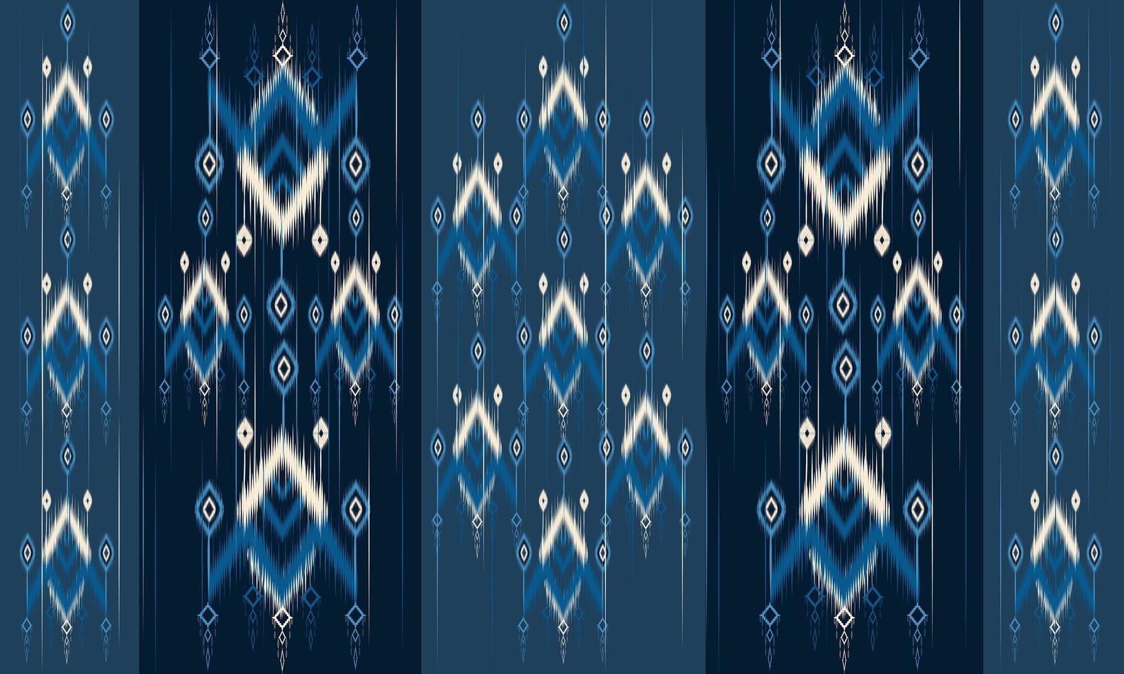 disegno tradizionale geometrico etnico orientale modello ikat per sfondo, moquette, carta da parati, abbigliamento, avvolgimento, batik, tessuto, illustrazione vettoriale. stile ricamo. vettore