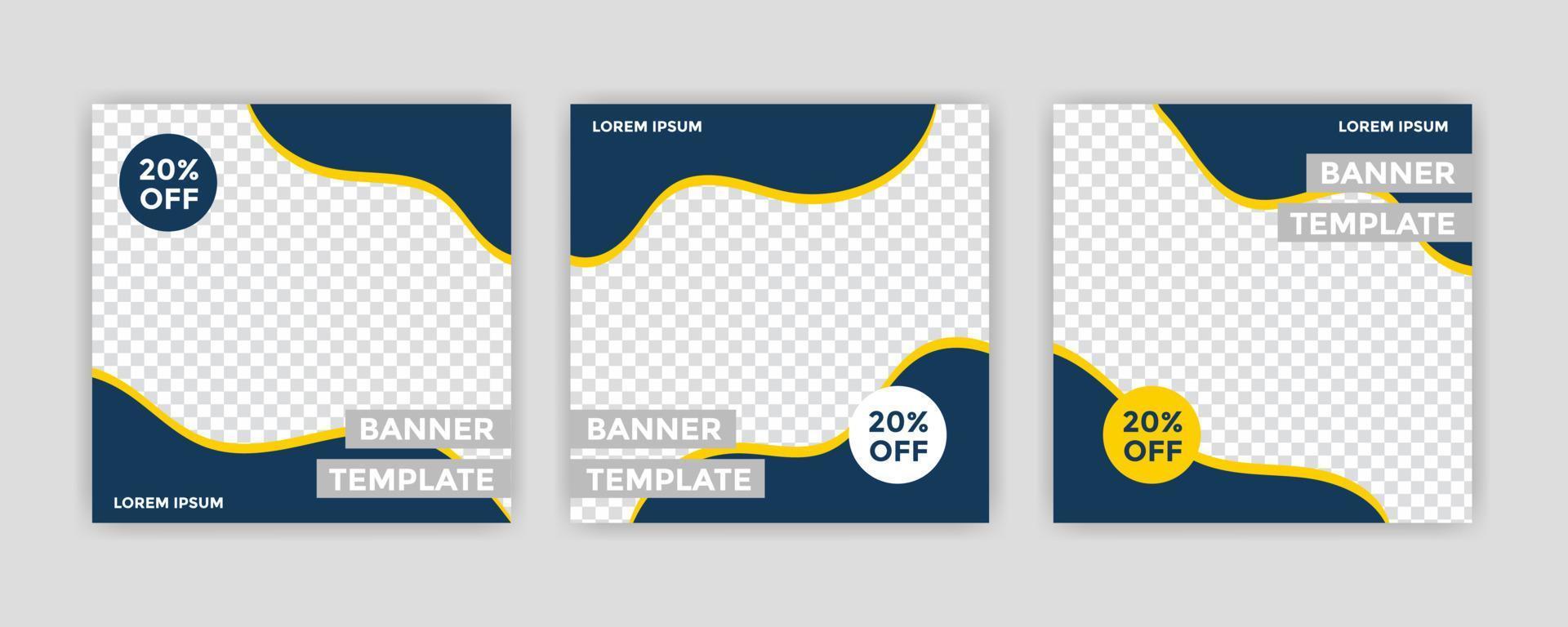 modello di banner social media modificabile moderno unico. chiunque può utilizzare questo banner web di promozione del design semplice per i social media. vendite eleganti moderne e promozioni di sconto - vettore. vettore