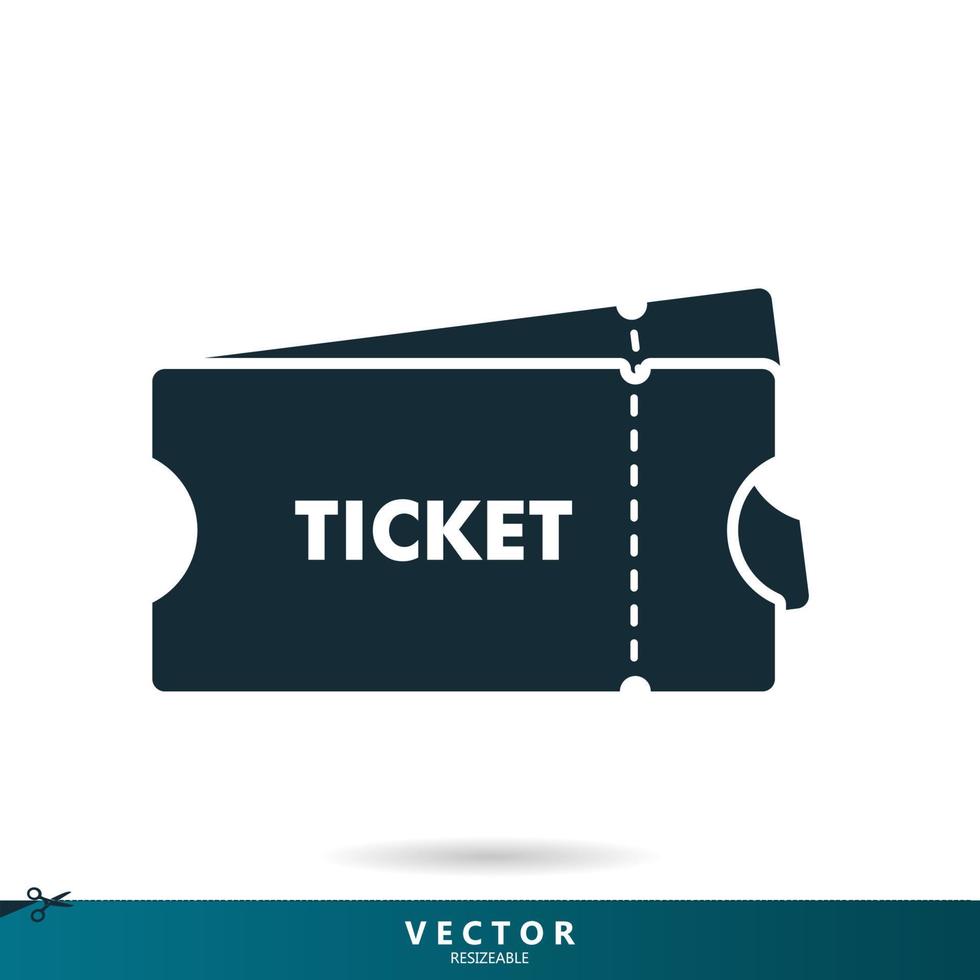 icona del biglietto, icona del voucher. illustrazione vettoriale. eps10 vettore
