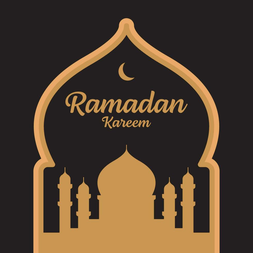 vettore di arte di linea ramadan kareem