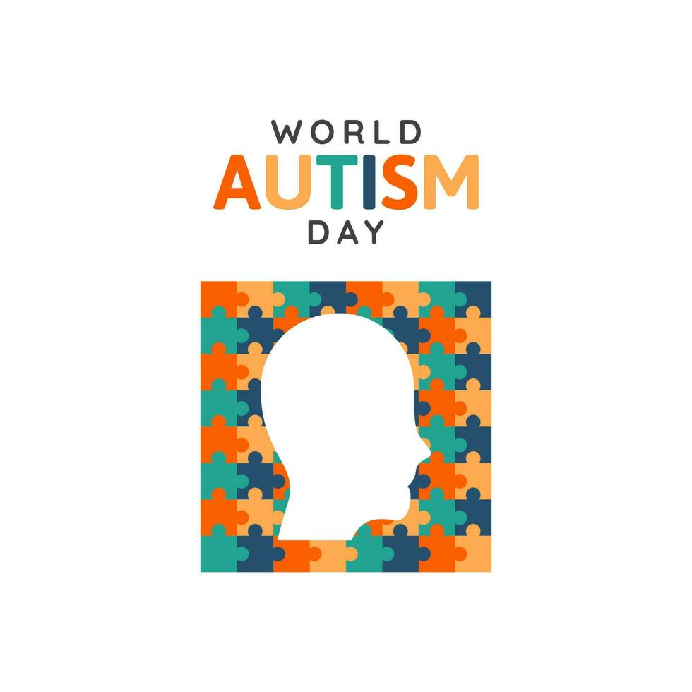 illustrazione della giornata mondiale dell'autismo vettore