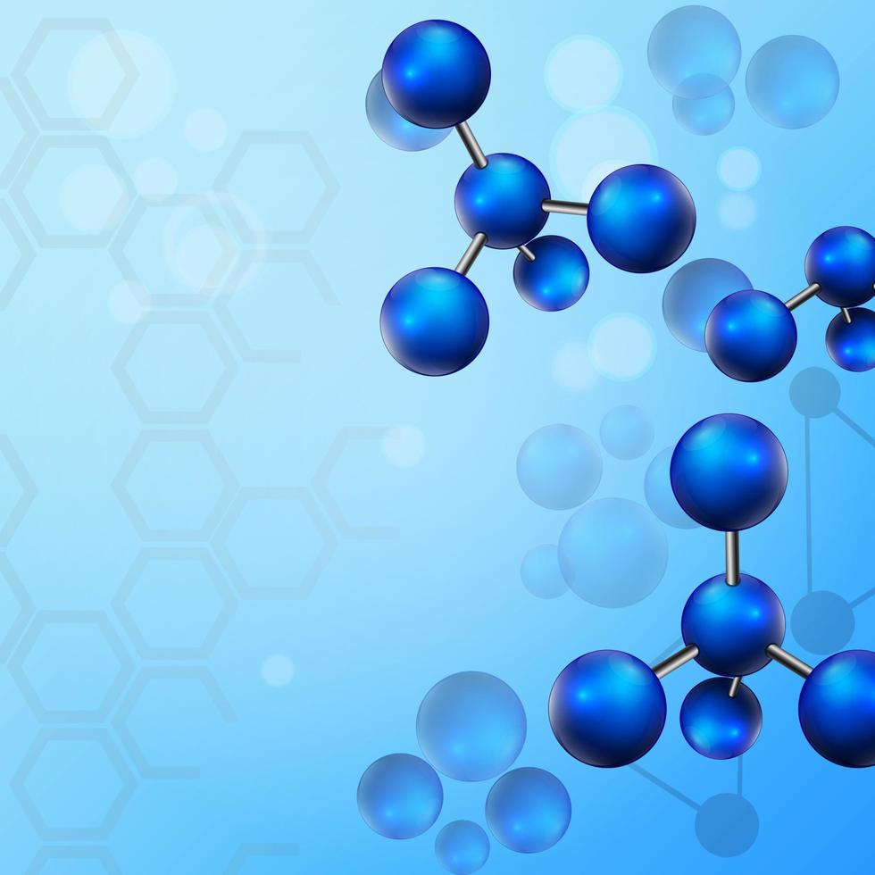 sfondo dell'illustrazione del molecolar vettore