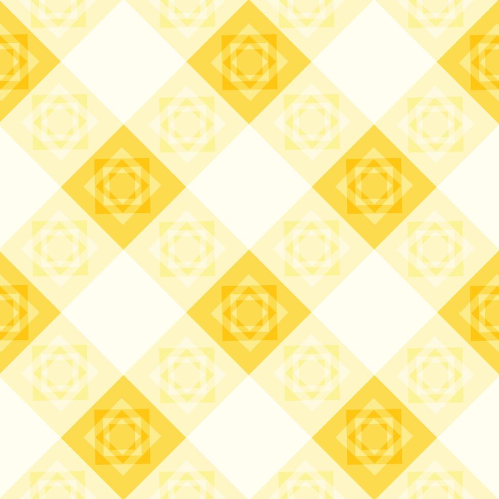 sfondo di scacchiera diamante fiore bianco giallo vettore