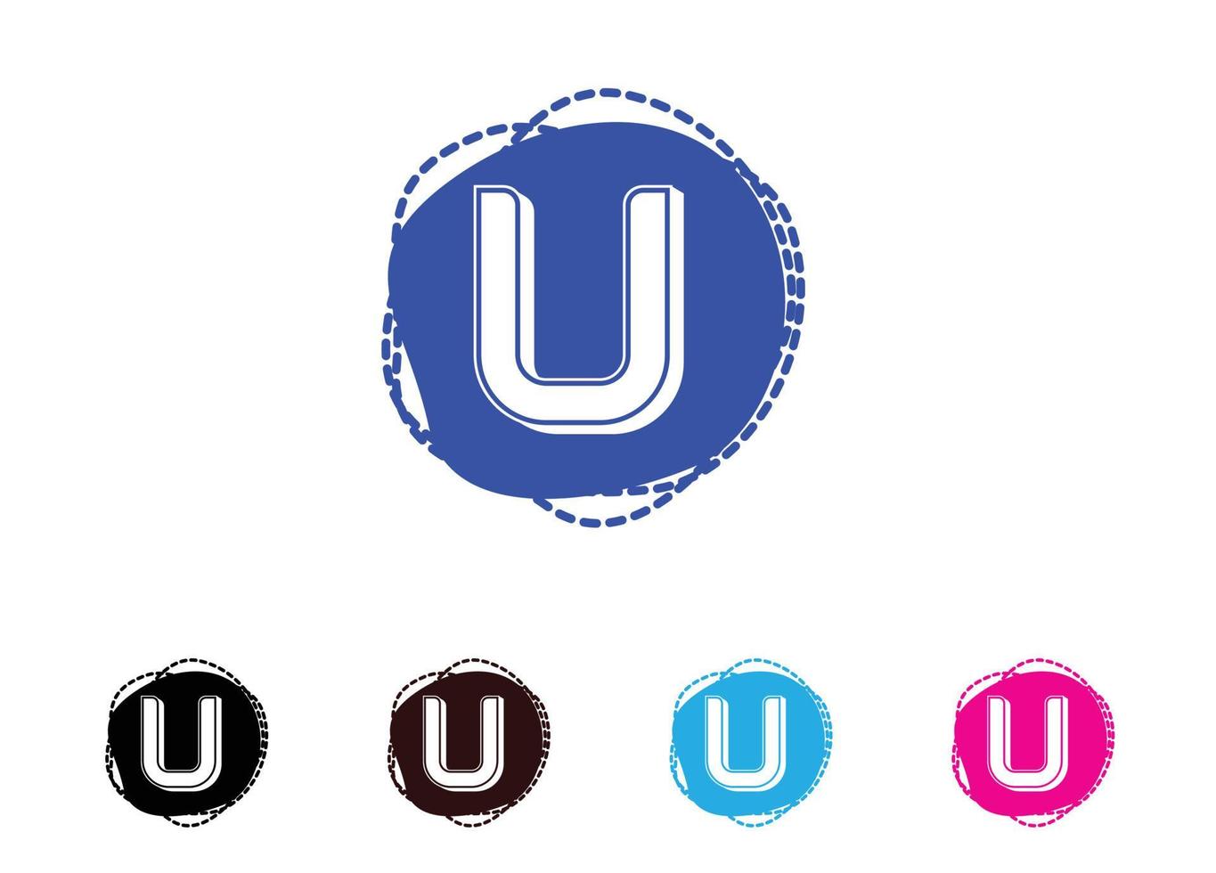 logo della lettera u e modello di progettazione dell'icona vettore