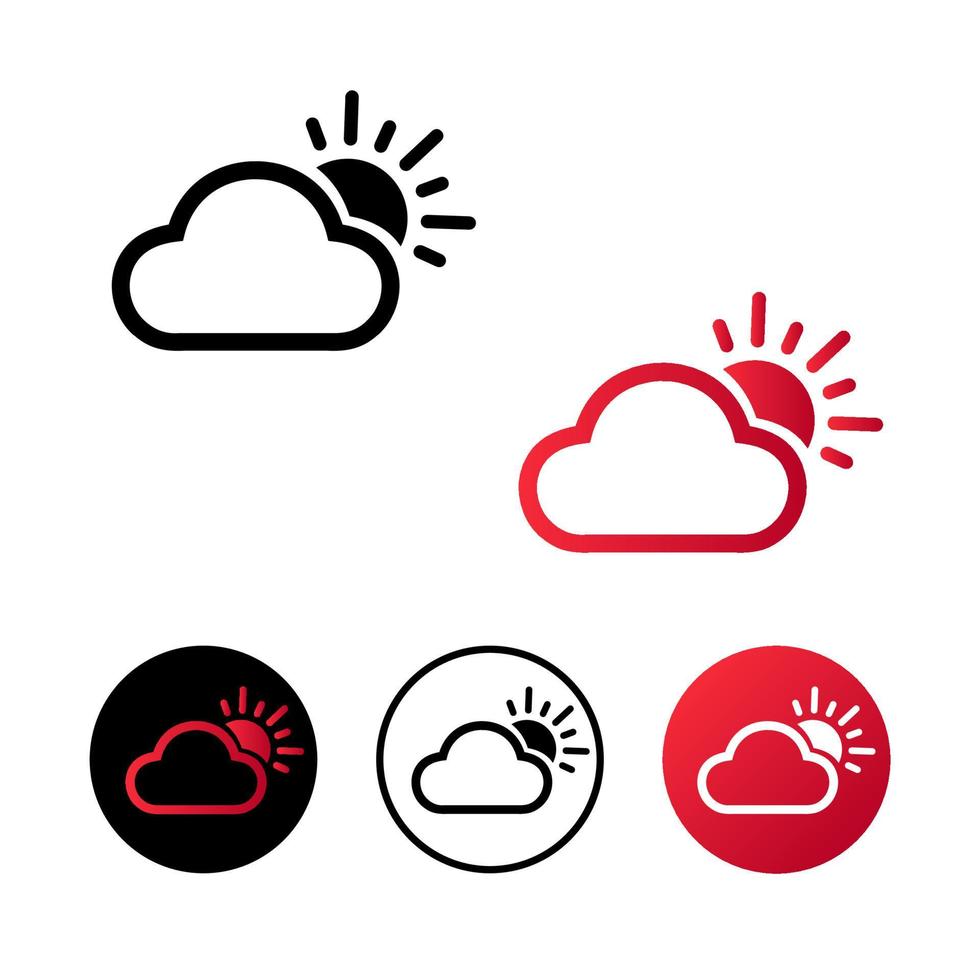 illustrazione astratta dell'icona del giorno nuvoloso vettore
