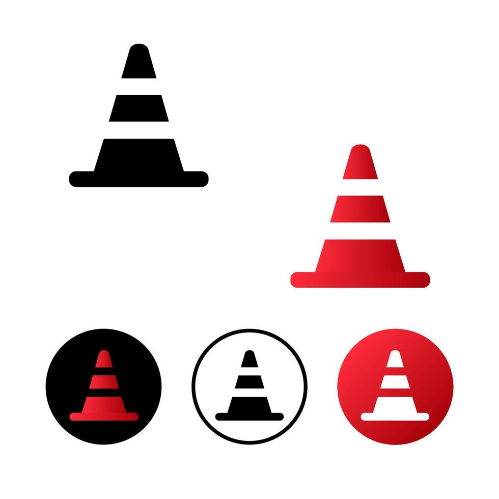 illustrazione dell'icona del cono stradale della costruzione vettore