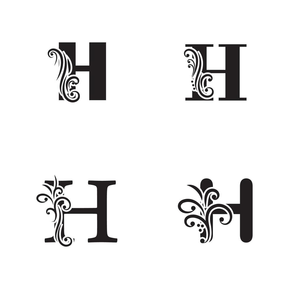 lettera h logo icona modello di disegno vettoriale