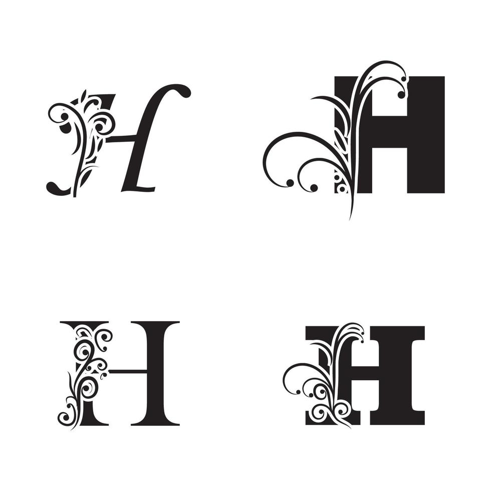 lettera h logo icona modello di disegno vettoriale