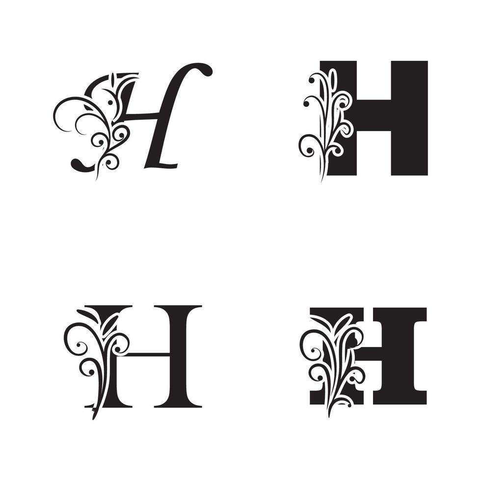 lettera h logo icona modello di disegno vettoriale