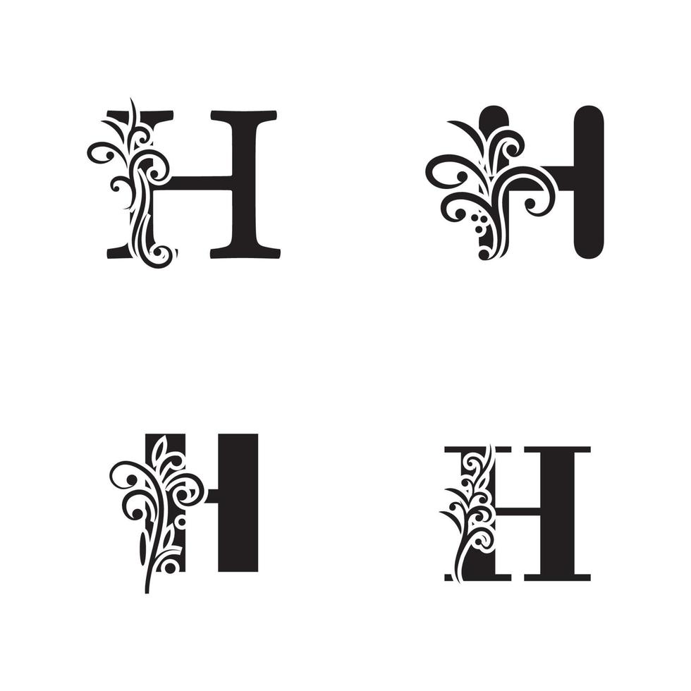 lettera h logo icona modello di disegno vettoriale