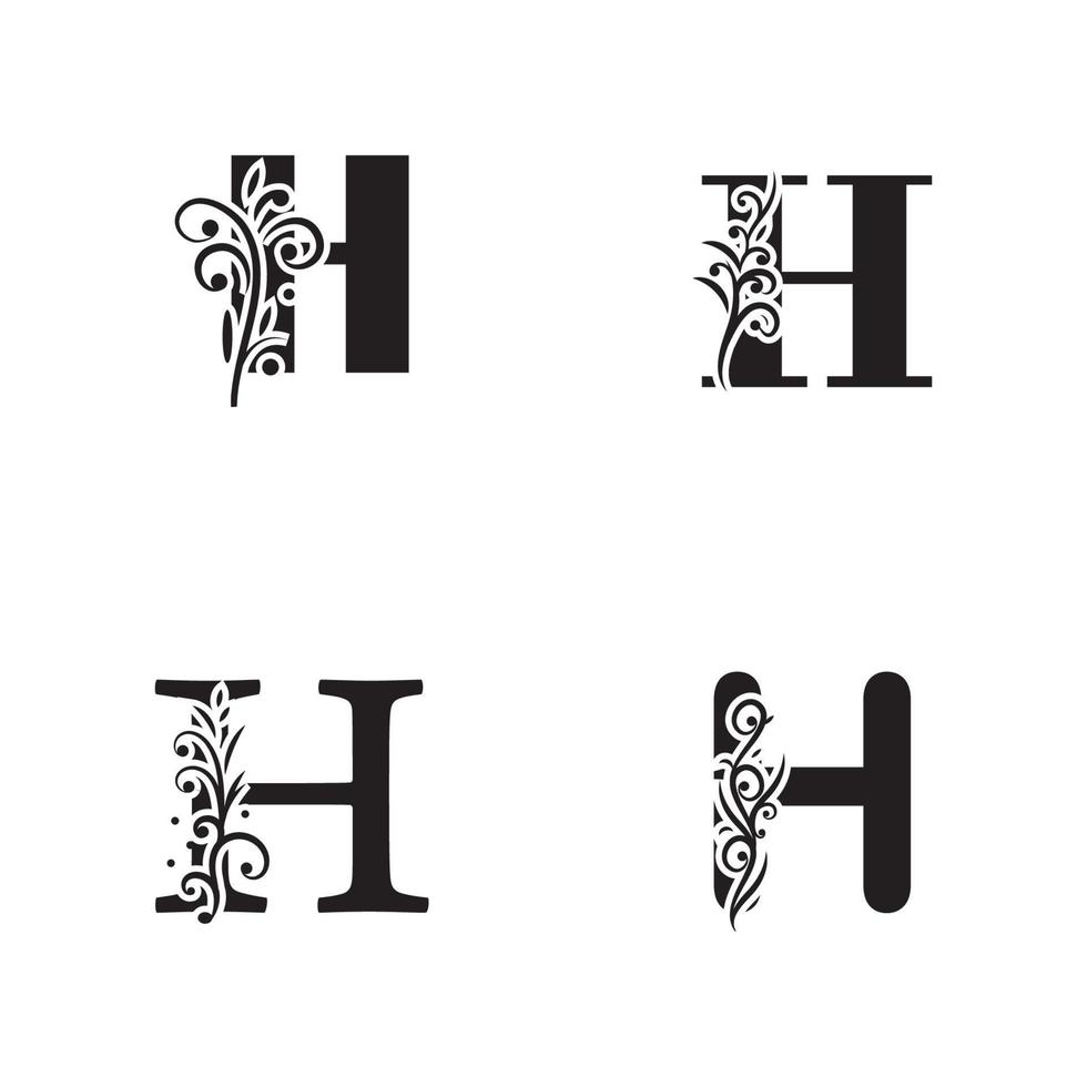 lettera h logo icona modello di disegno vettoriale