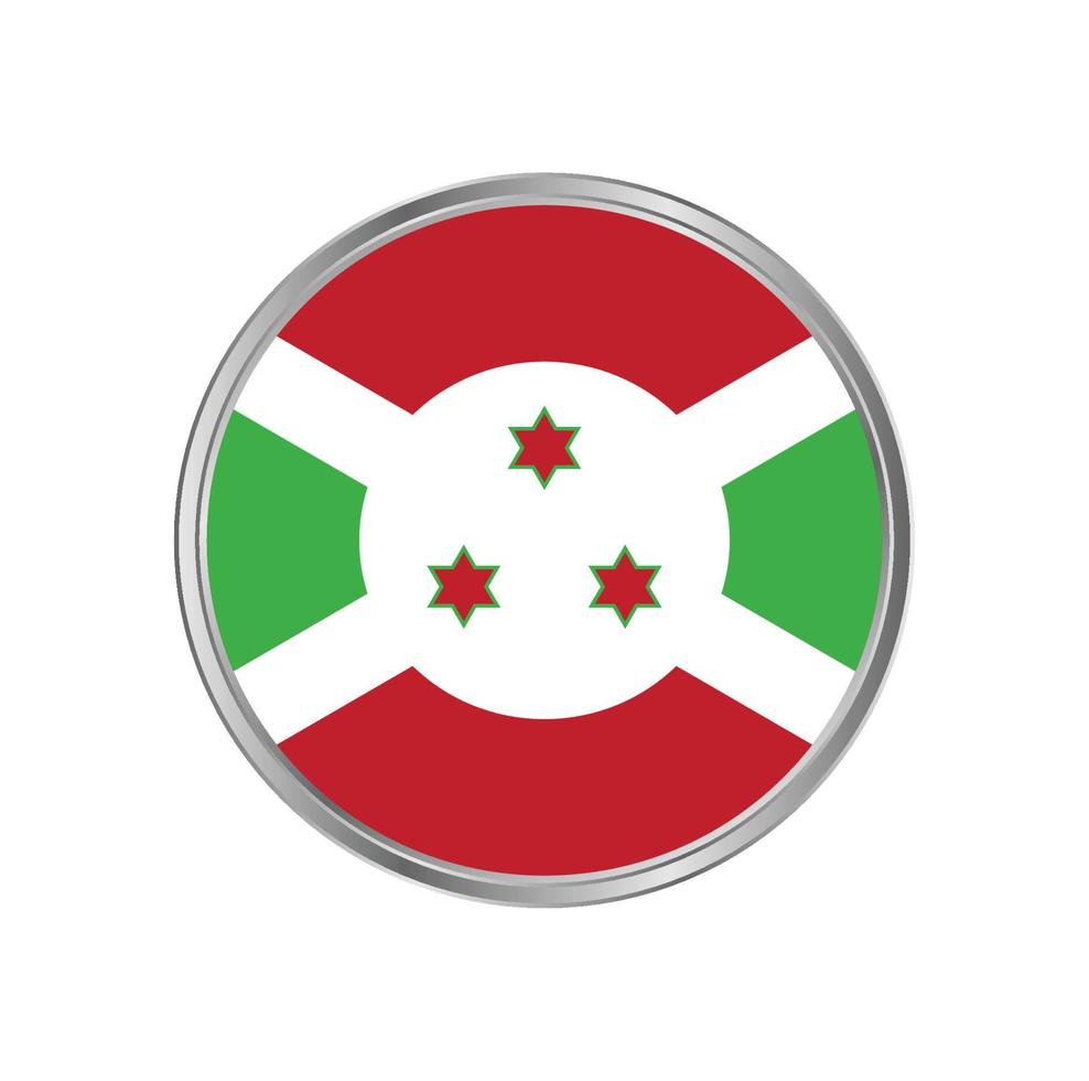 bandiera del burundi con struttura in metallo vettore