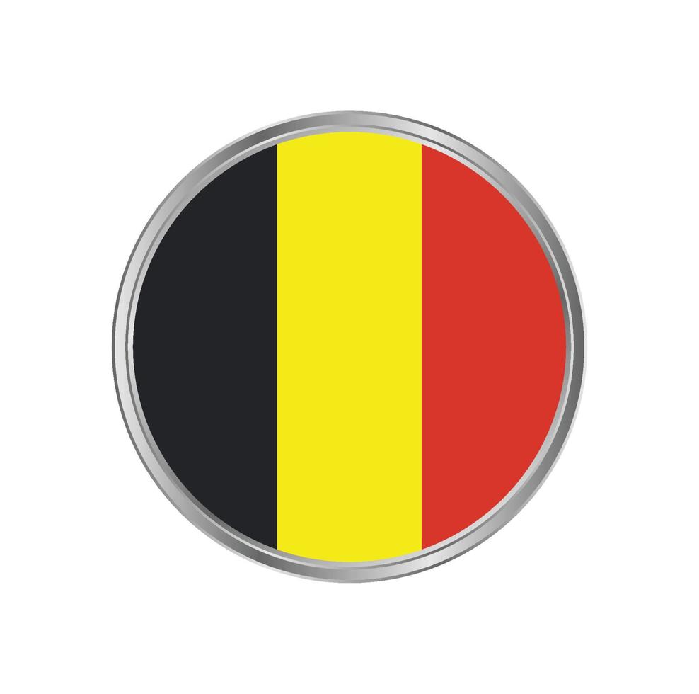 bandiera del Belgio con cornice circolare vettore