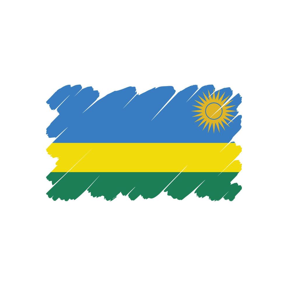 bandiera del ruanda disegno vettoriale gratuito
