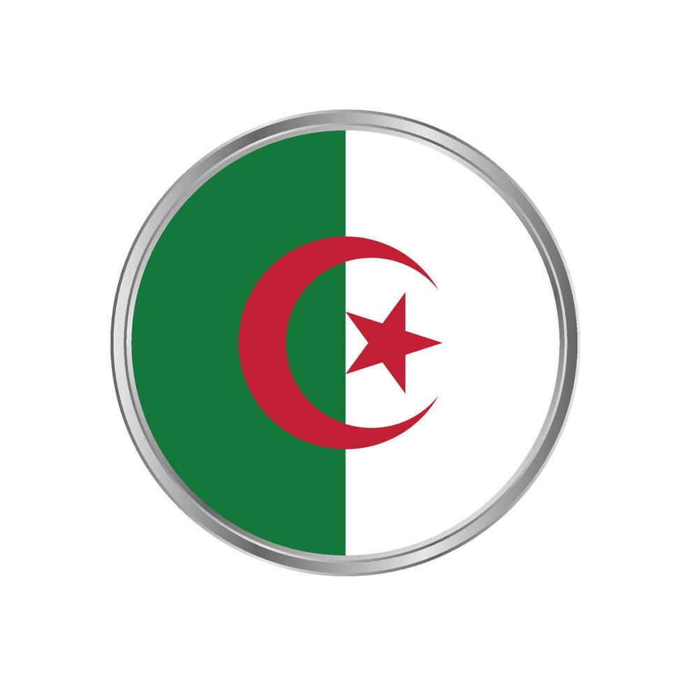 bandiera dell'algeria con struttura in metallo vettore