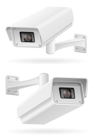 illustrazione vettoriale di telecamere di sorveglianza