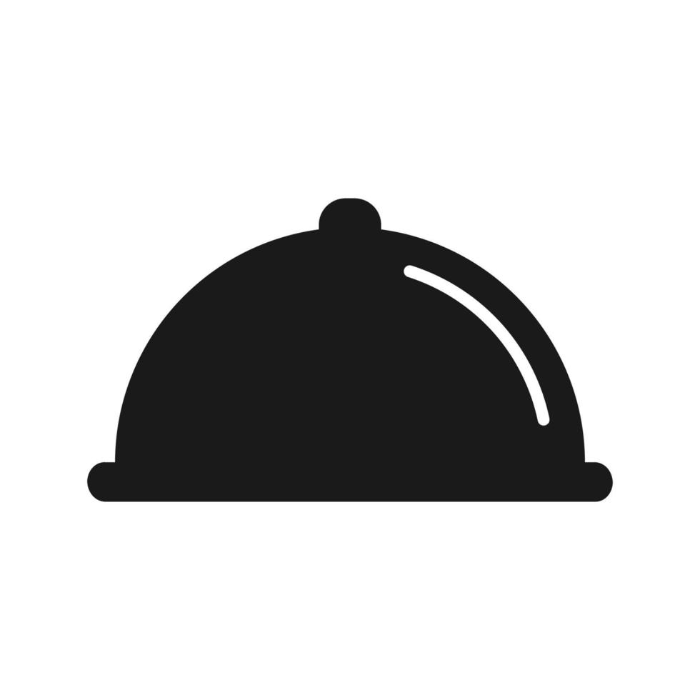 icona del vassoio dell'alimento. illustrazione vettoriale cloche
