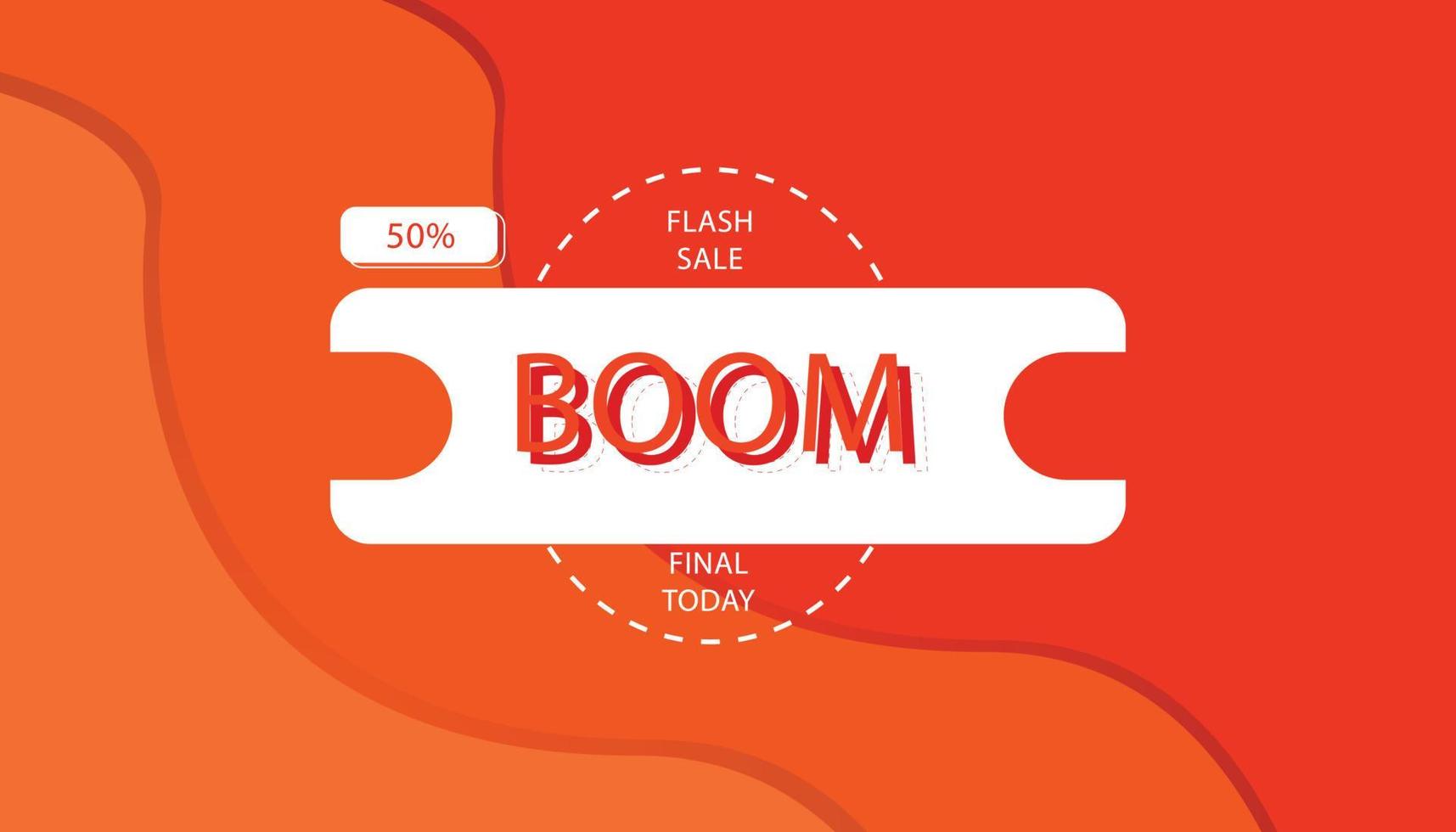 banner sconto offerta speciale boom vettore