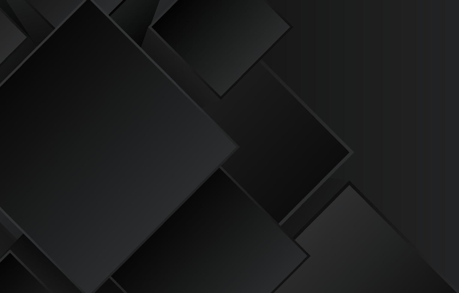 sfondo nero scuro con stile quadrato vettore