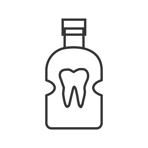 Icona del dentista linea nera vettore