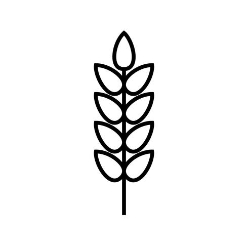 Icona di grano linea nera vettore