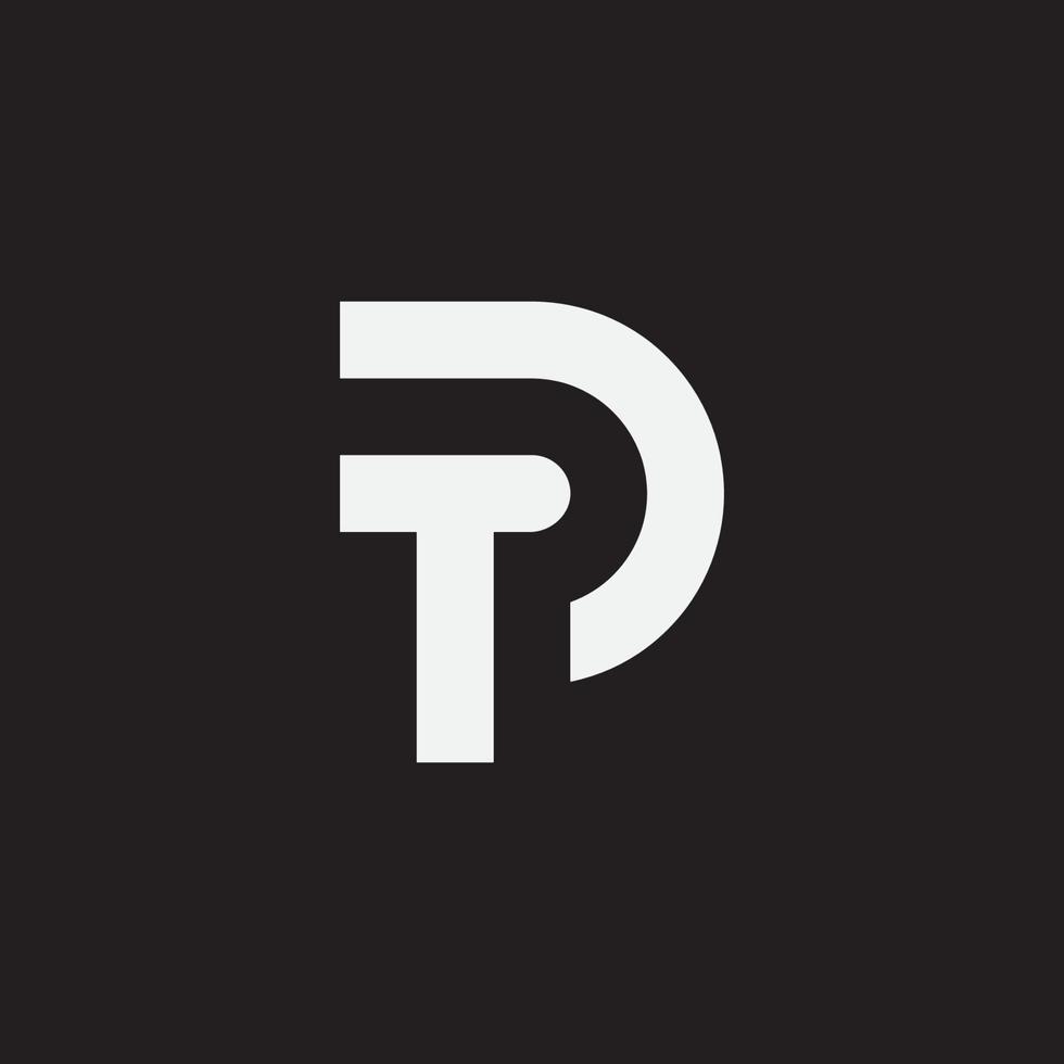 lettera iniziale tp monogramma logo semplice. vettore