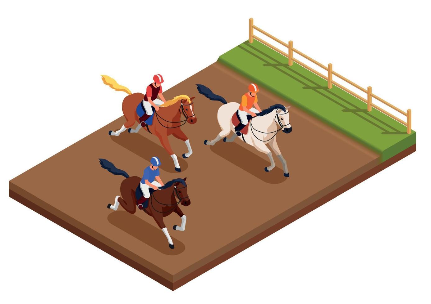 concetto di sport equestre vettore