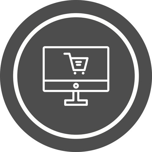 Progettazione dell&#39;icona dello shopping online vettore