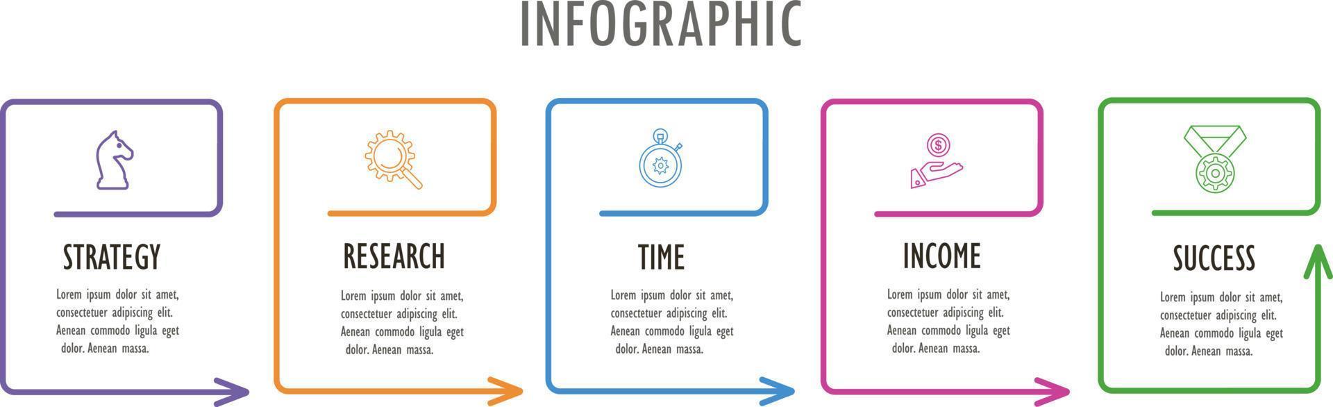 infografica per il concetto di business con icone e opzioni o passaggi. vettore