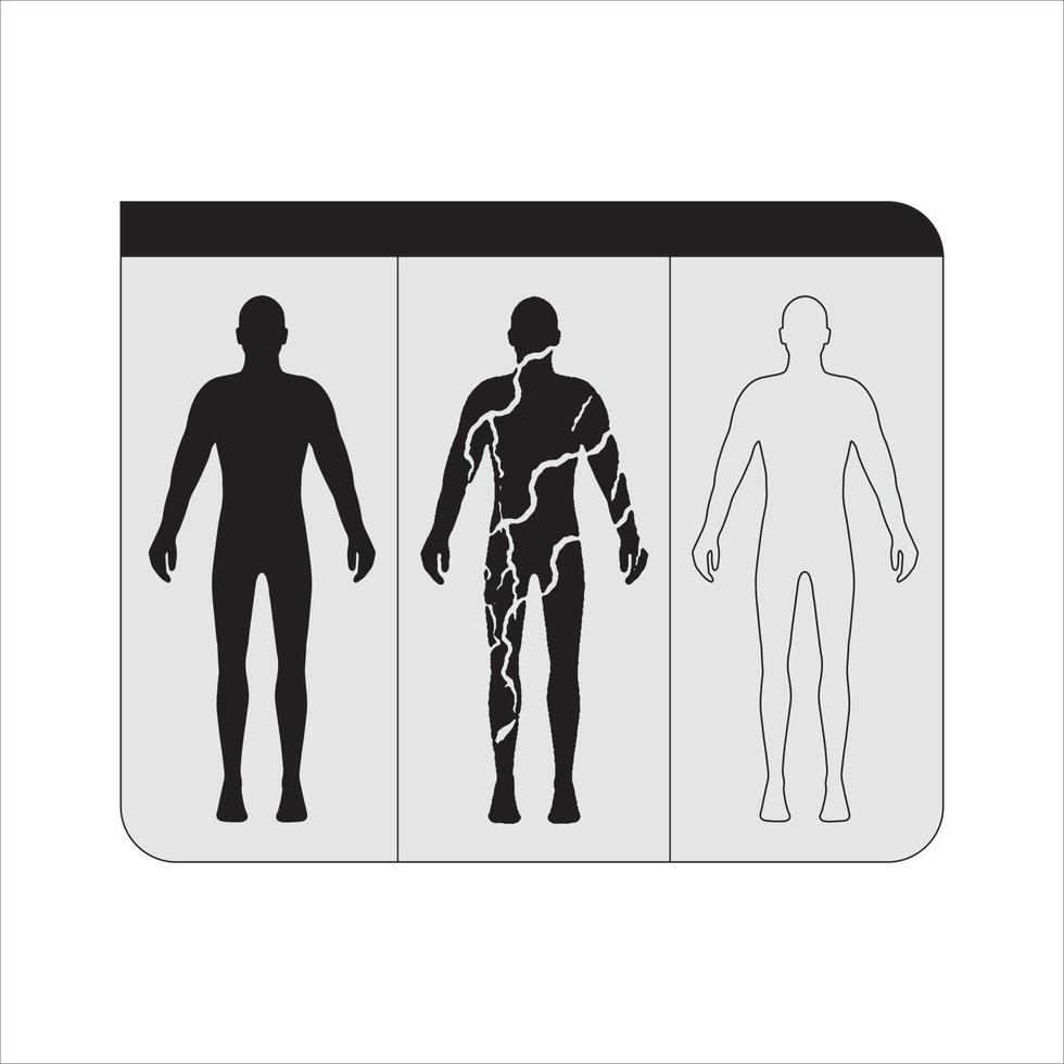 illustrazione vettoriale di design silhouette uomo