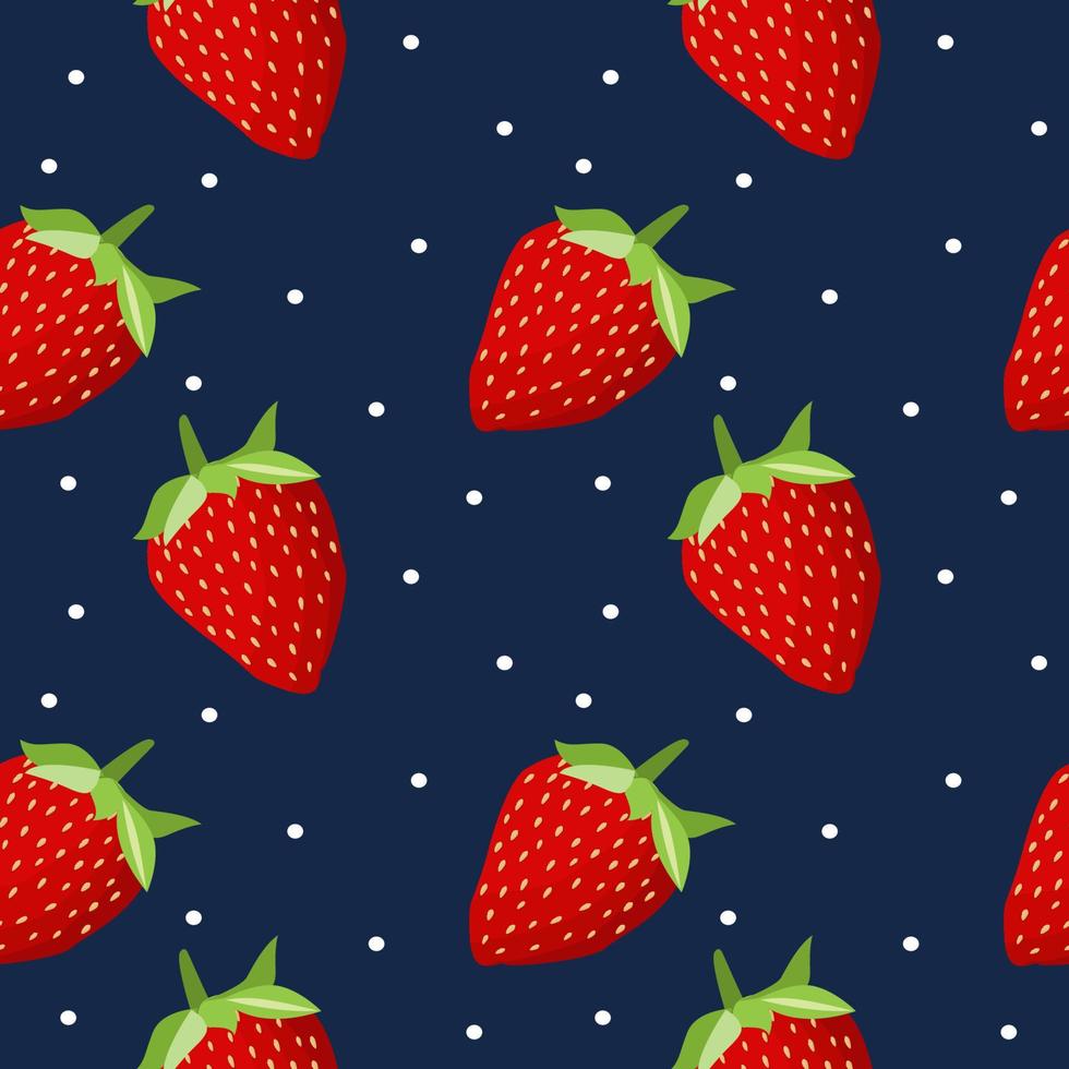 simpatico cartone animato fragola senza cuciture sfondo vettoriale design per bambini, decorazione, carta da parati, carta da imballaggio, tessuto, sfondo