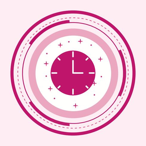 Orologio Icon Design vettore