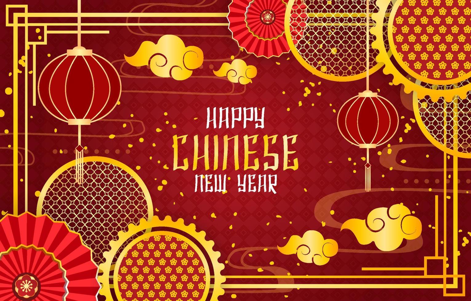 felice anno nuovo cinese sfondo vettore